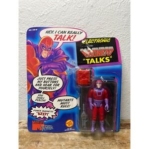 Toy Biz Marvel Super Heroes Electronic Talking Magneto Action Figure 1993